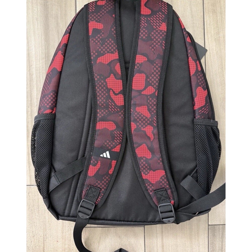 Adidas Fundare Backpack LAPTOP RED CAMO BLACK One Size - Picture 3 of 4